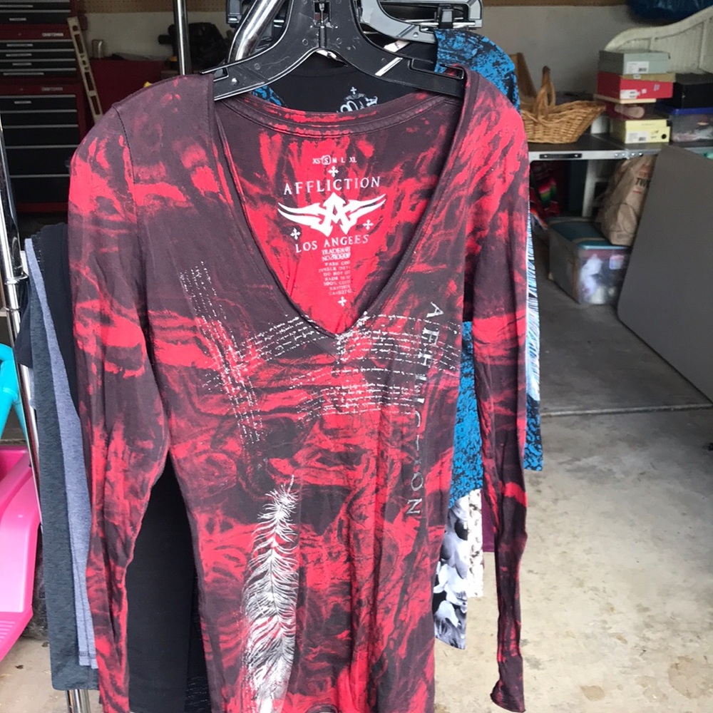 Affliction long sleeve tee
